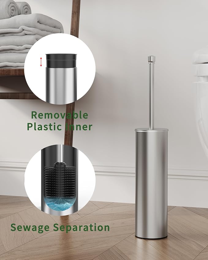 Toilet Brush and Holder Set, Toilet Bowl Brush - Image 6