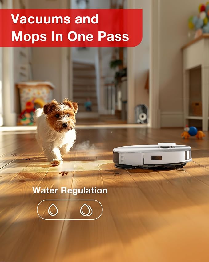 Yeedi C12 Robot Vacuum Cleaner and Mop, 8000Pa Strong Suction, ZeroTangle Brush - Image 4