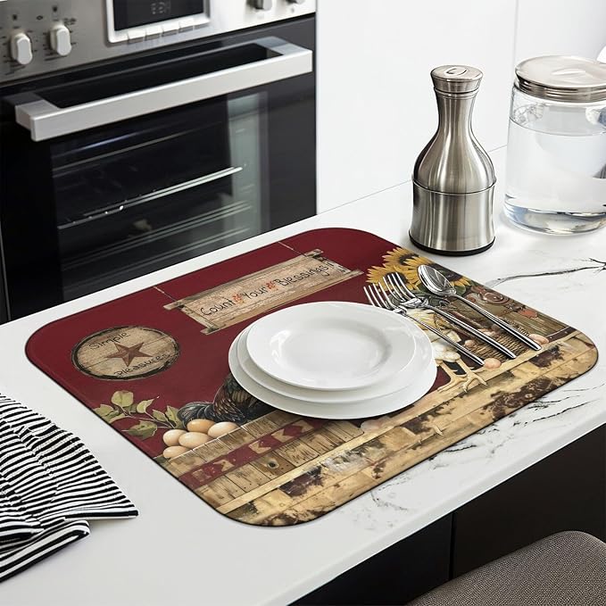 Dish Drying Mat Drainer Pads - Image 3