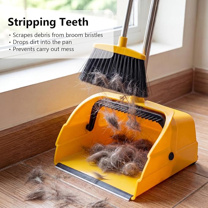 Jumbo Commercial Dustpan with Wheels & Comb Teeth - Image 4
