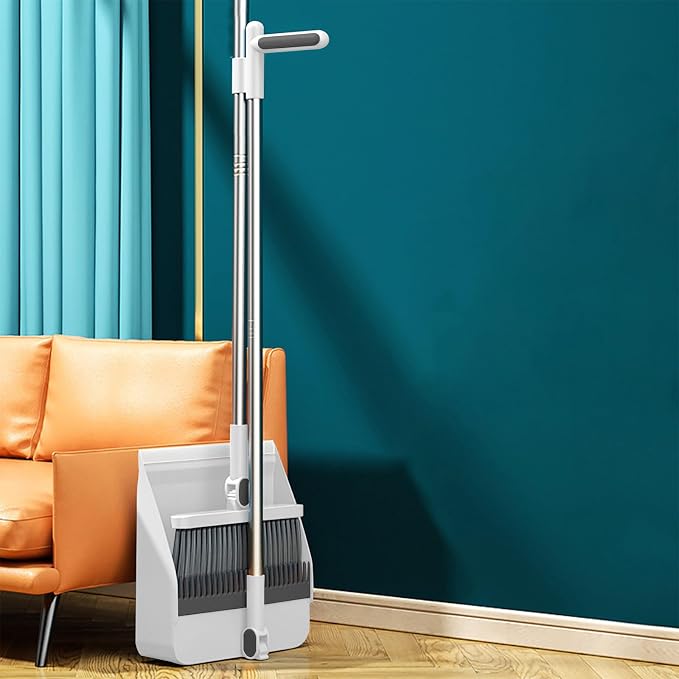 37.8in Broom and Dustpan Set Foldable Hand Broom - Image 3