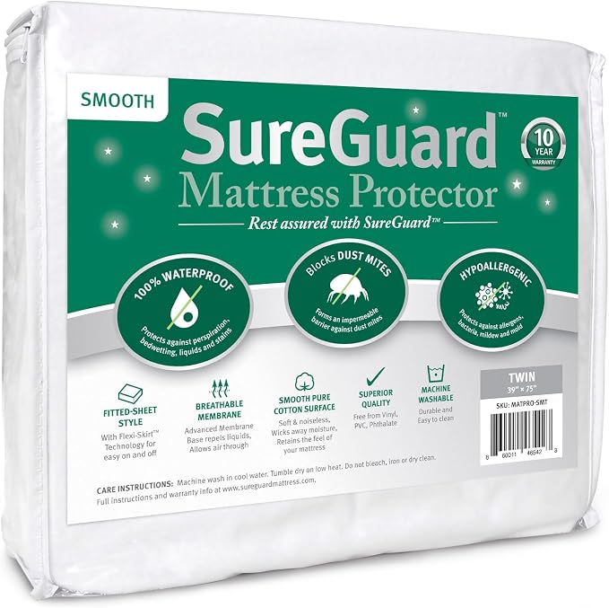 SureGuard Twin Size Mattress Protector by SureGuardMattressProtectors