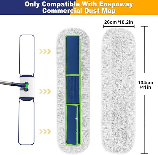 41" Commercial Dust Mop Replacement Heads: Resuable Washable Industrial Cotton - Image 2