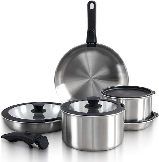 GOURMETIFIC® Stainless Steel Cookware Set by Unknown