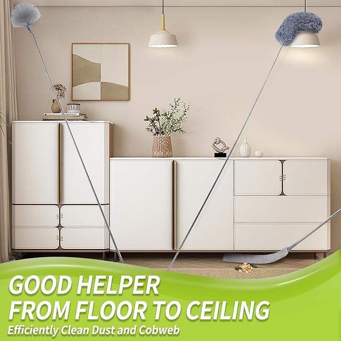 Duster with Extension Pole, Skinny Duster/Under Appliance Cleaning Tool & - Image 2
