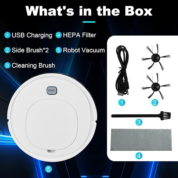 Robot Vacuum with Automatic dust Collection Base, Strong Suction, Robot Vacuum - Image 7