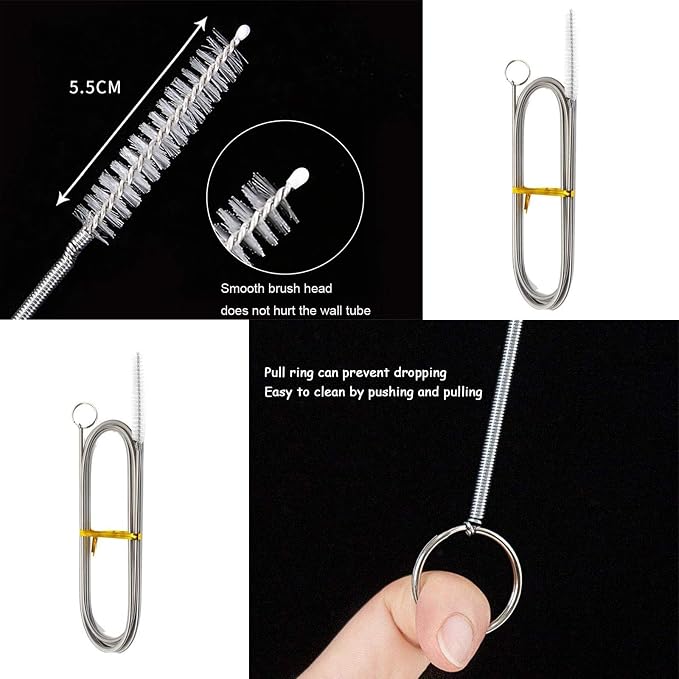 2 Pack 60 Inch Long Flexible Tube Cleaning Brush, Stainless Steel and Nylon - Image 2