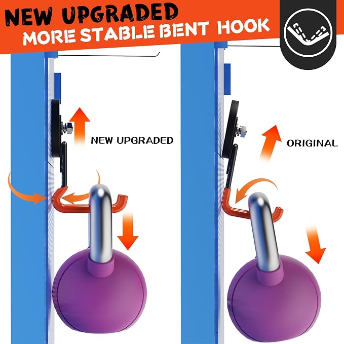 ULIBERMAGNET New Upgraded Heavy Duty Magnetic Garage Hooks, 2 Pack Strong Large - Image 4