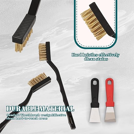 20 Pcs Mini Wire Brush Brass Brush Set, Curved Handle Masonry Brush Wire Brush - Image 7