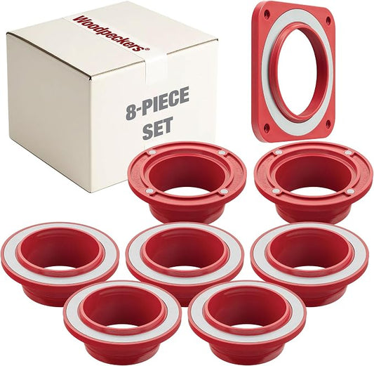 Woodpeckers MagQuick Magnetic Dust Ports Deluxe 8-Piece Set – Magnetic Dust by Woodpeckers