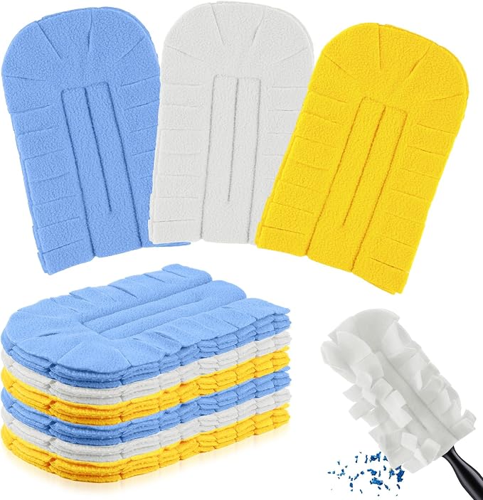 Zubebe 6 Pcs Duster Refill Reusable Fleece Duster Refills Feather Flat Dusters by Zubebe