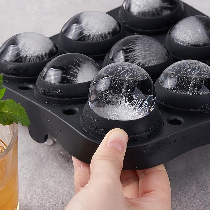 Wanderworld Ice Tray Combo, Silicone Reusable 2 inch Big Ice Freezer Mold - Image 5