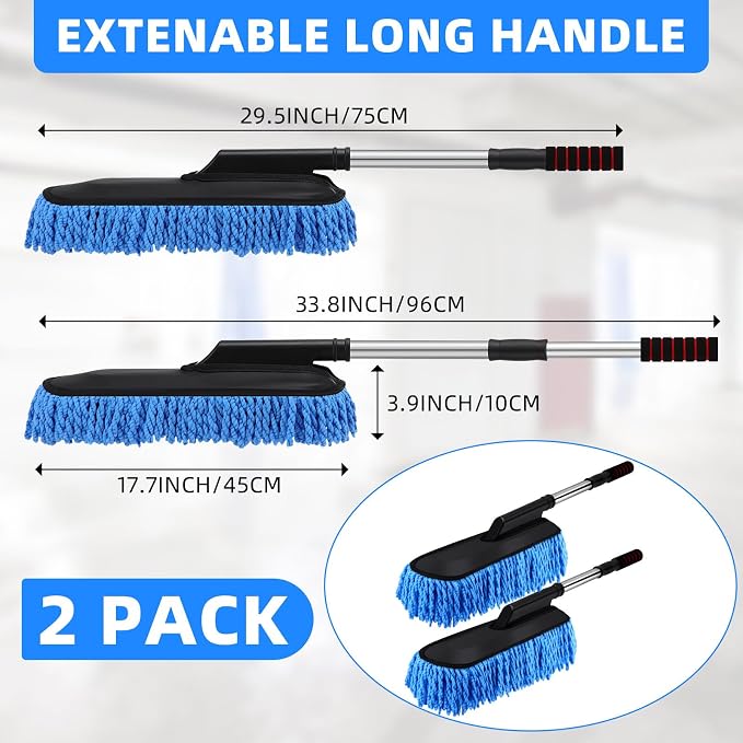 Tanlade 2 Pack Microfiber Car Duster Exterior Scratch Free - Image 2