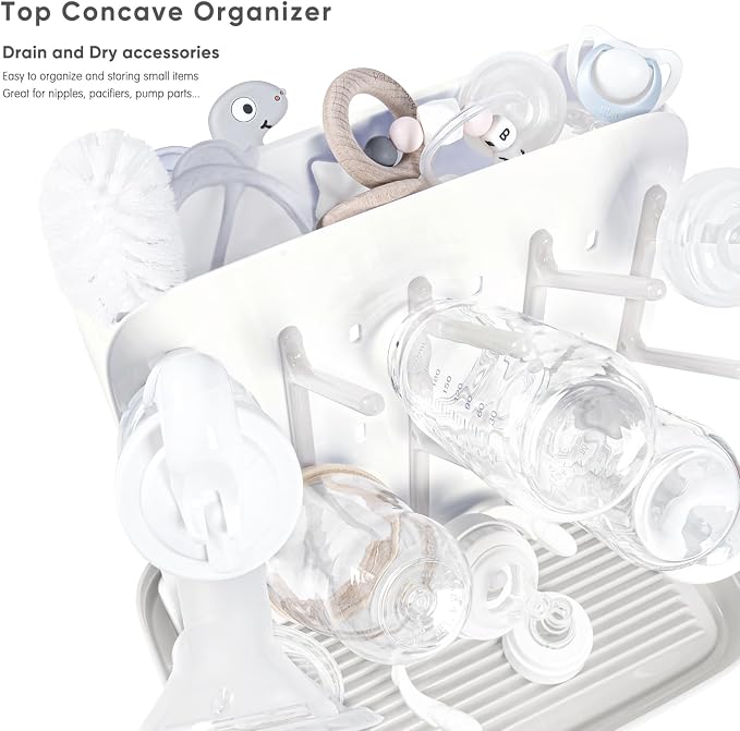 Termichy Baby Bottle Drying Rack: Large Vertical Bottle Dryer Rack Holder - Image 4