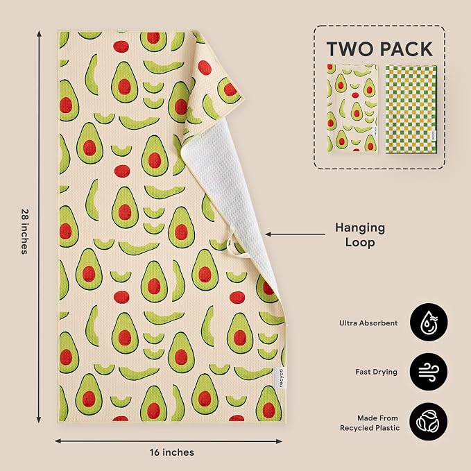 RECYCO Waffle Kitchen Towel Set of 2 - Image 7