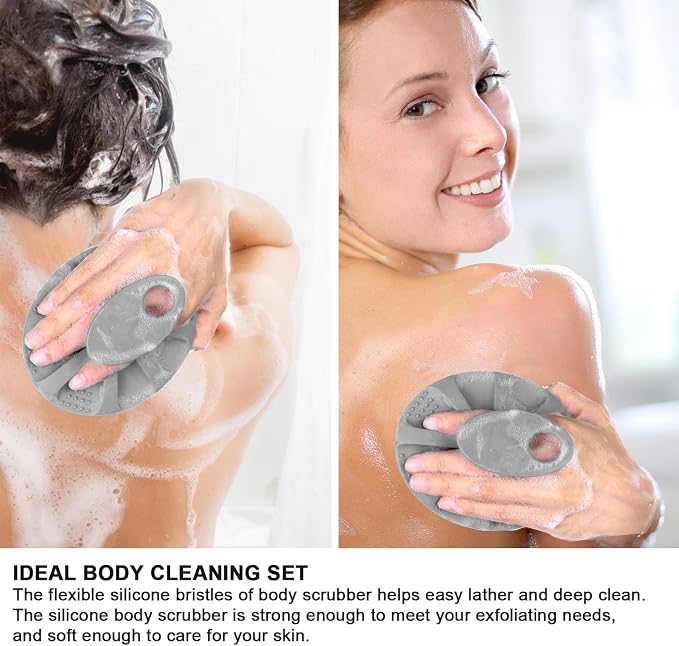 INNERNEED Soft Silicone Body Cleansing Brush Shower Scrubber, Gentle - Image 3