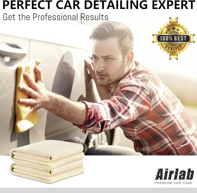Chamois Cloth for Car 2 Pack Shammy Towel 24'' x 16'' Super Absorbent Car - Image 6