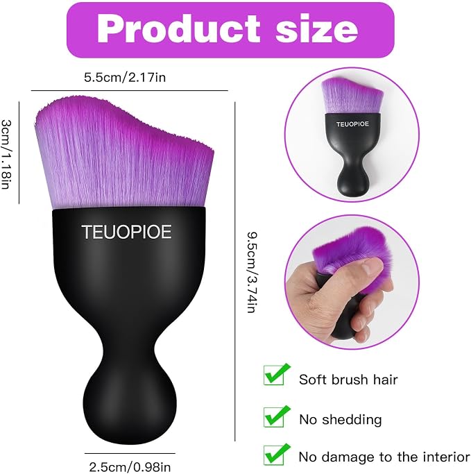 Car Interior Cleaning Brush, Car Duster Interior, Car Detailing Brush Dusting - Image 2