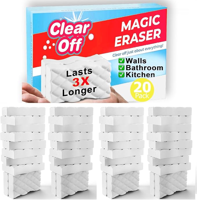 20 Pack Upgraded Magic Sponge Eraser Extra Large Super Powerful by Unknown