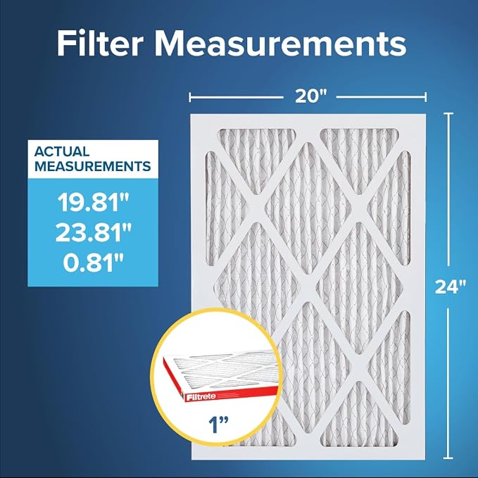 Filtrete 20x24x1 AC Furnace Air Filter, MERV 11, MPR 1000, Micro Allergen - Image 2