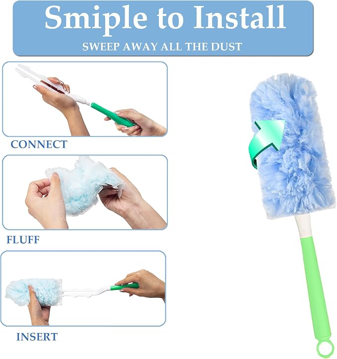 Heavy Duty Duster Refill for Swiffer Duster, Disposable Dusters Kit for - Image 2