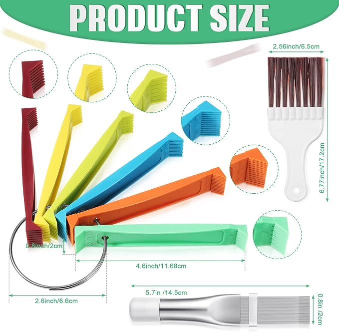 CHENGU 4 Pieces Air Conditioner Fin Cleaner Set 2 Different Fin Comb Condenser - Image 2