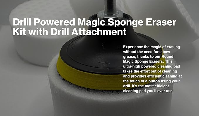 4.5” Drill Powered Magic Sponge Eraser 6 Pieces Kit - Image 8