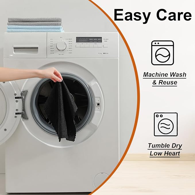 80 Pack Microfiber Cleaning Cloth Roll, Lint Free Rags & Tear Away Reusable - Image 6