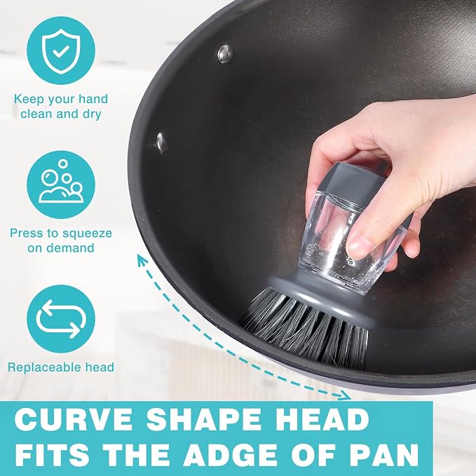 Soap Palm Brush Storage Set, 1 Piece Kitchen Brush - Image 5