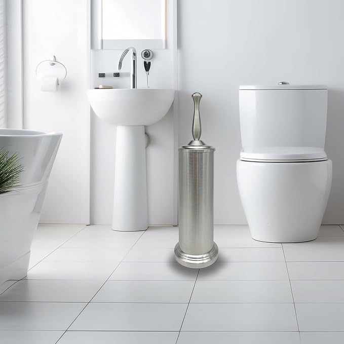 Brushed Nickel Toilet Bowl Brush - Image 8