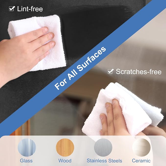 LIVOS 50 Pack Microfiber Cleaning Cloth in Box, Reusable Cleaning Rags - Image 3