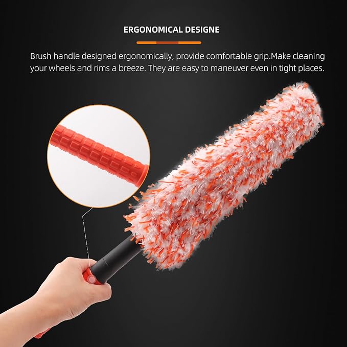 Microfiber Wheel Brush, SPTA Removable Car Wheel Cleaning Brush - Image 3