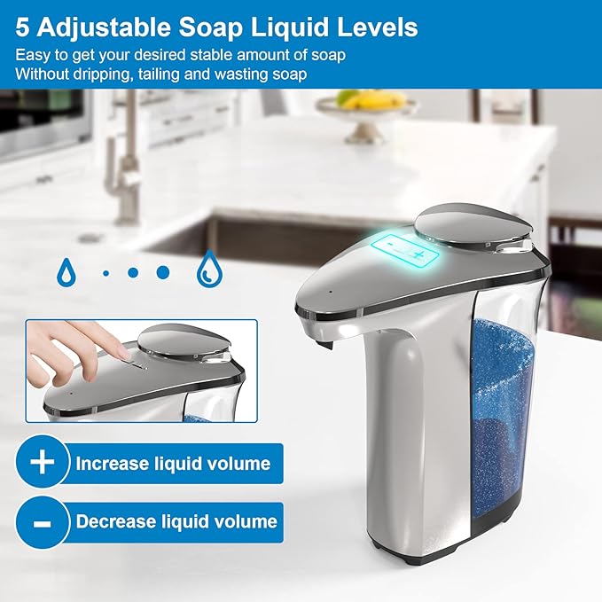 Automatic Soap Dispenser, Touchless Dish Soap Dispenser 17oz/500ml - Image 4