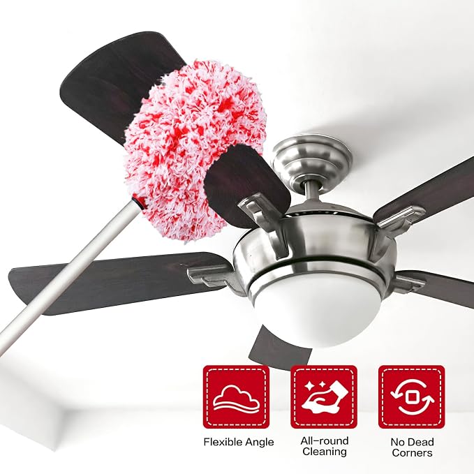 Ceiling Fan Cleaner Duster Reusable Microfiber Ceiling Fan Blade Cleaner - Image 2