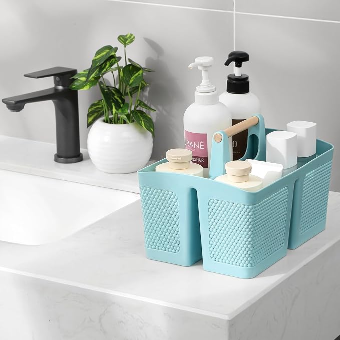 rejomiik Portable Shower Caddy Basket Plastic Cleaning Caddy Organizer Storage - Image 2