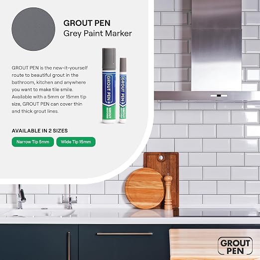 Grout Pen Grey Tile Paint Marker: Waterproof Grout Paint, Tile Grout Colorant - Image 7