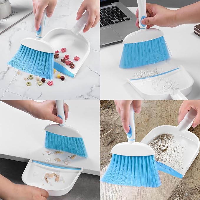 NACENA Small Dust Pan and Brush Set, Mini Broom and Dustpan Set Small Hand - Image 5