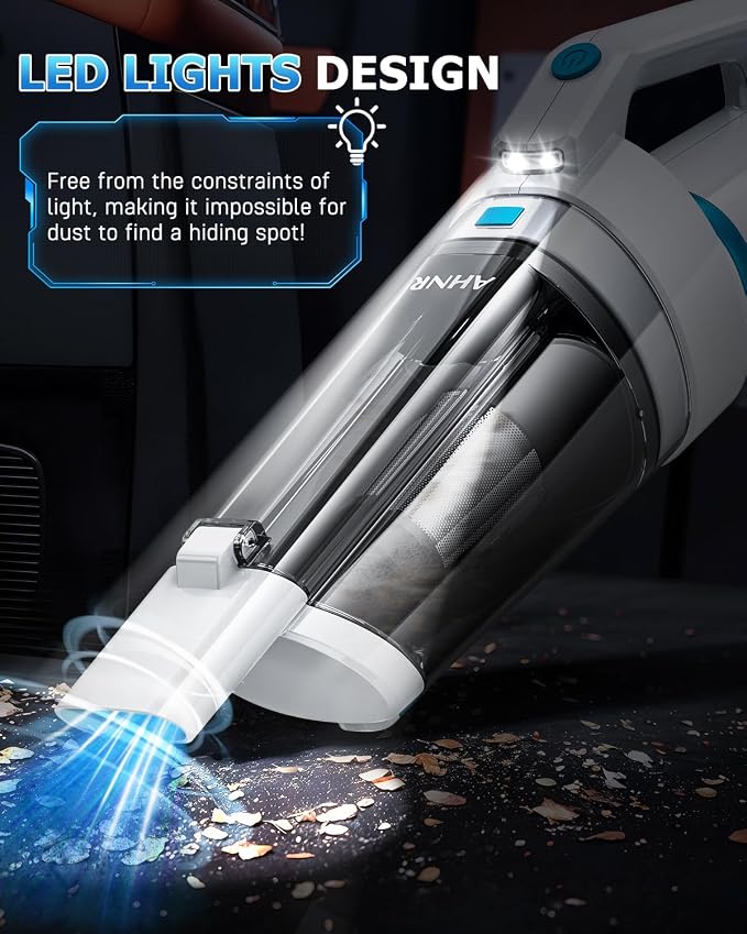 AHNR Handheld Vacuum Cordless, 16000PA Powerful Suction Hand Held Vacuum Dust - Image 5