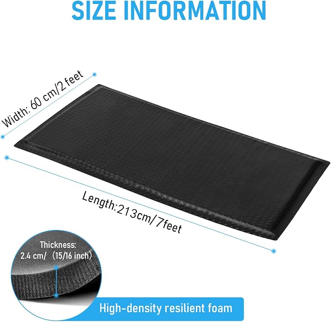 2 x 7 FT Anti Fatigue Mats Industrial 15/16 Inch Thick Soft Sponge Ergonomic - Image 2