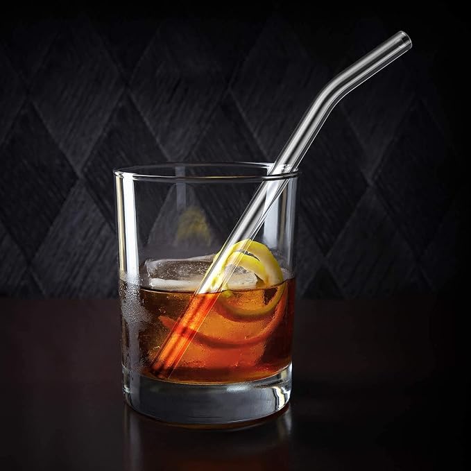 10-Pack Reusable Glass Straw, Size 8.5''x10 MM, Including 5 Straight and 5 Bent - Image 4