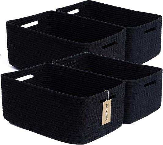 Large Storage Baskets for Organizing, Closet Shelf Baskets for Clothes Blanket by MiniArkStorageBasketsHome
