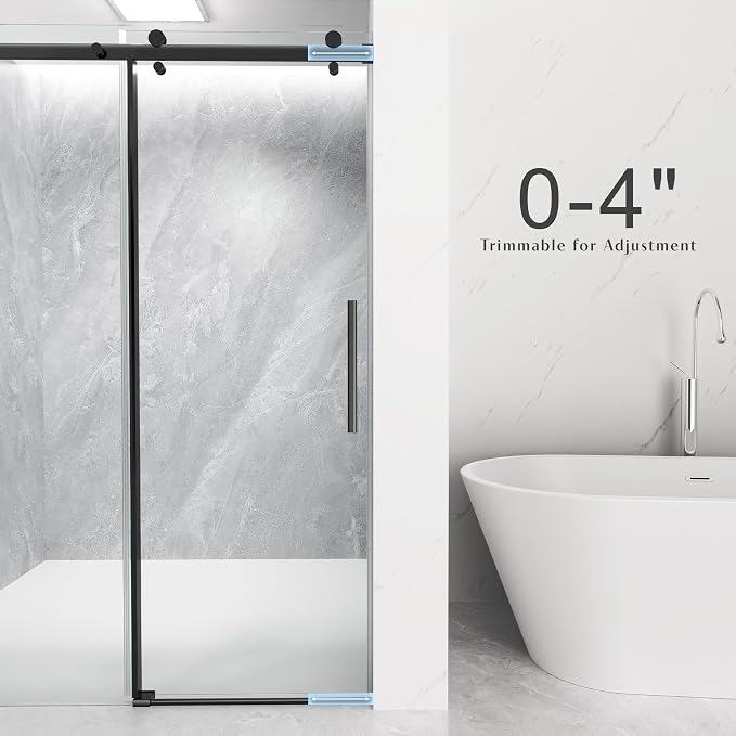 Shower Door Frameless 44-48'' W x 72'' H, Sliding Glass Door, 5/16 inch - Image 6