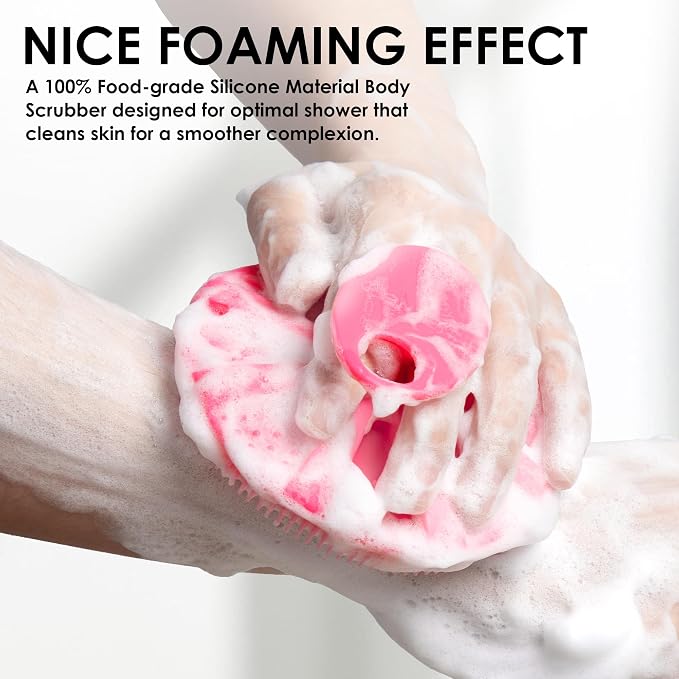 INNERNEED Food-Grade Soft Silicone Body Scrubber Shower Brush Handheld - Image 5