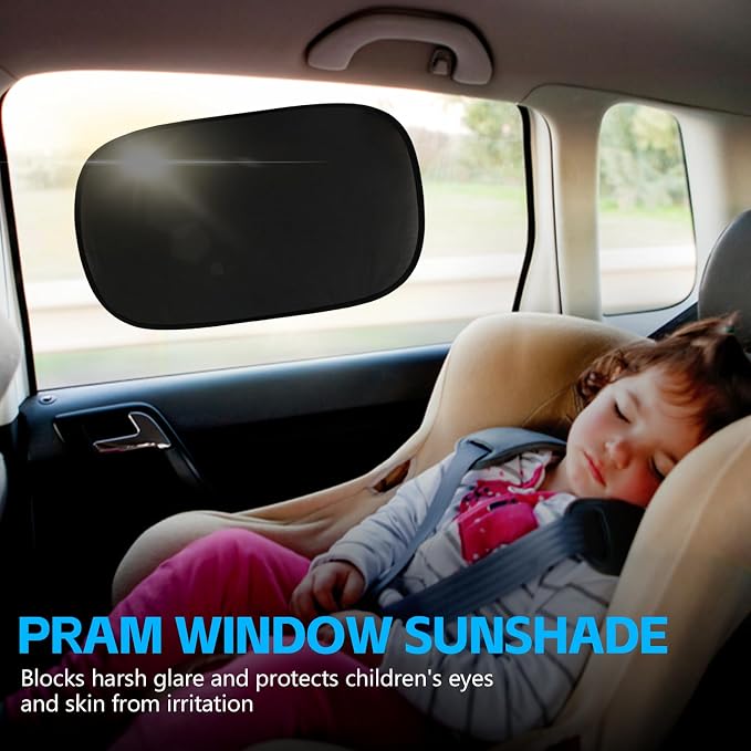 Wuyaoyao 2PCS Car Window Shades, 19.69"×12.13" Static Cling Auto Side Window - Image 3