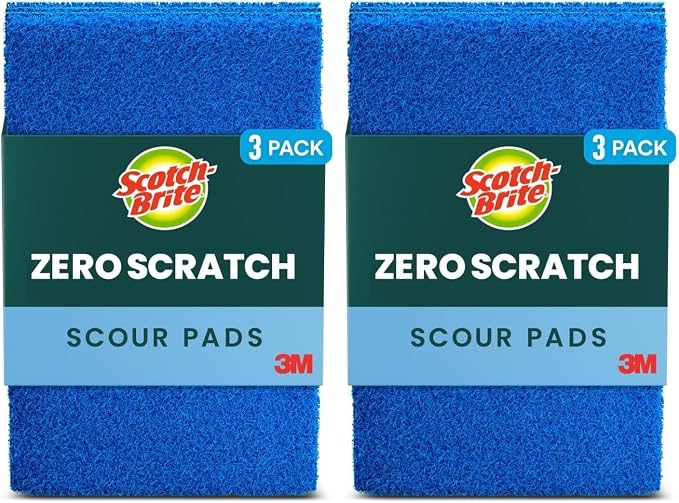 Scotch-Brite® Zero Scratch Scour Pad, 3 Scrubbing Pads, Non-Scratch Scouring by Scotch-Brite