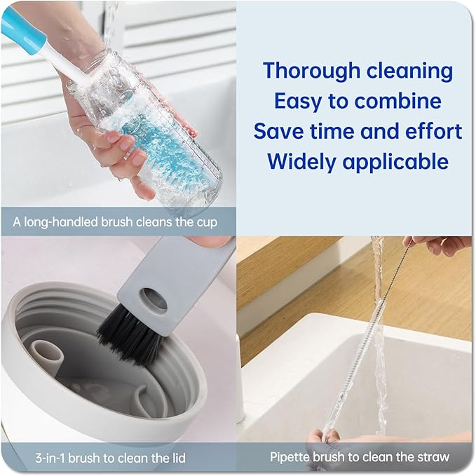 3 Pack Water Bottle Cleaner Brush Set - Image 7