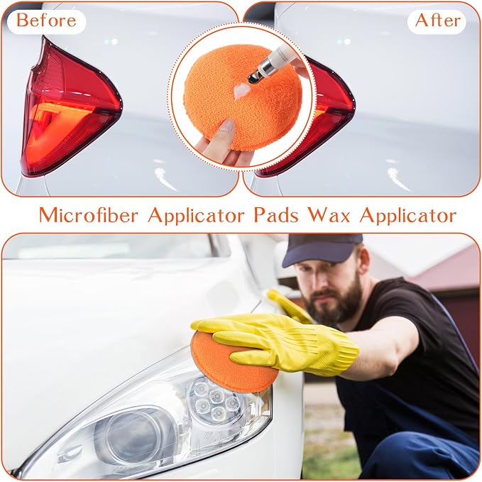 Tanlade 50 Pcs Car Detailing Microfiber Applicator Pad Wax Applicator Wash - Image 4