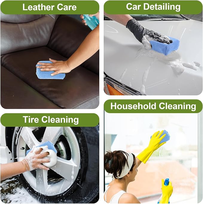 16 PCS Microfiber Applicator Pad, 4.7"x3.1" Scratch-Free Foam Buffing Scrub Pads - Image 7