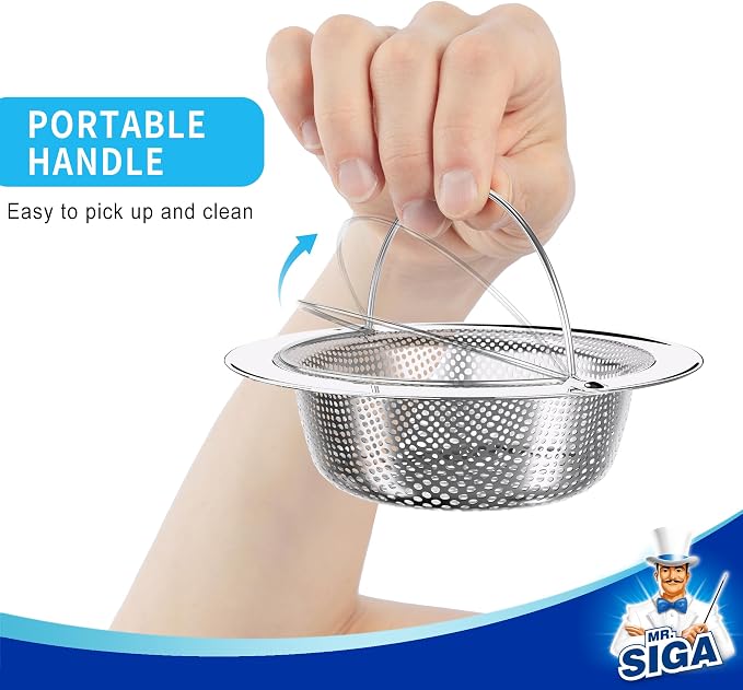 MR.SIGA Kitchen Sink Strainer, Stainless Steel Sink Drain Strainer, Dishwasher - Image 6
