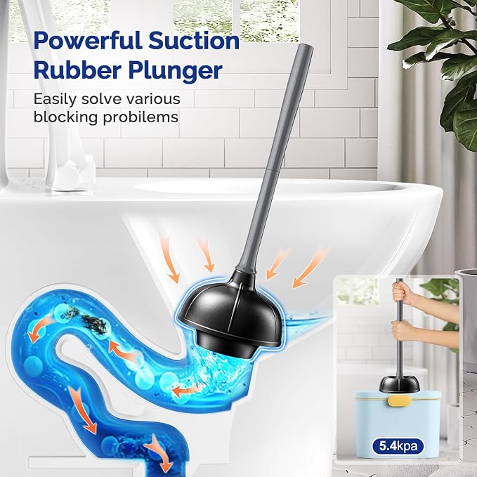 HAMITOR Toilet Plunger and Brush Set - Image 3